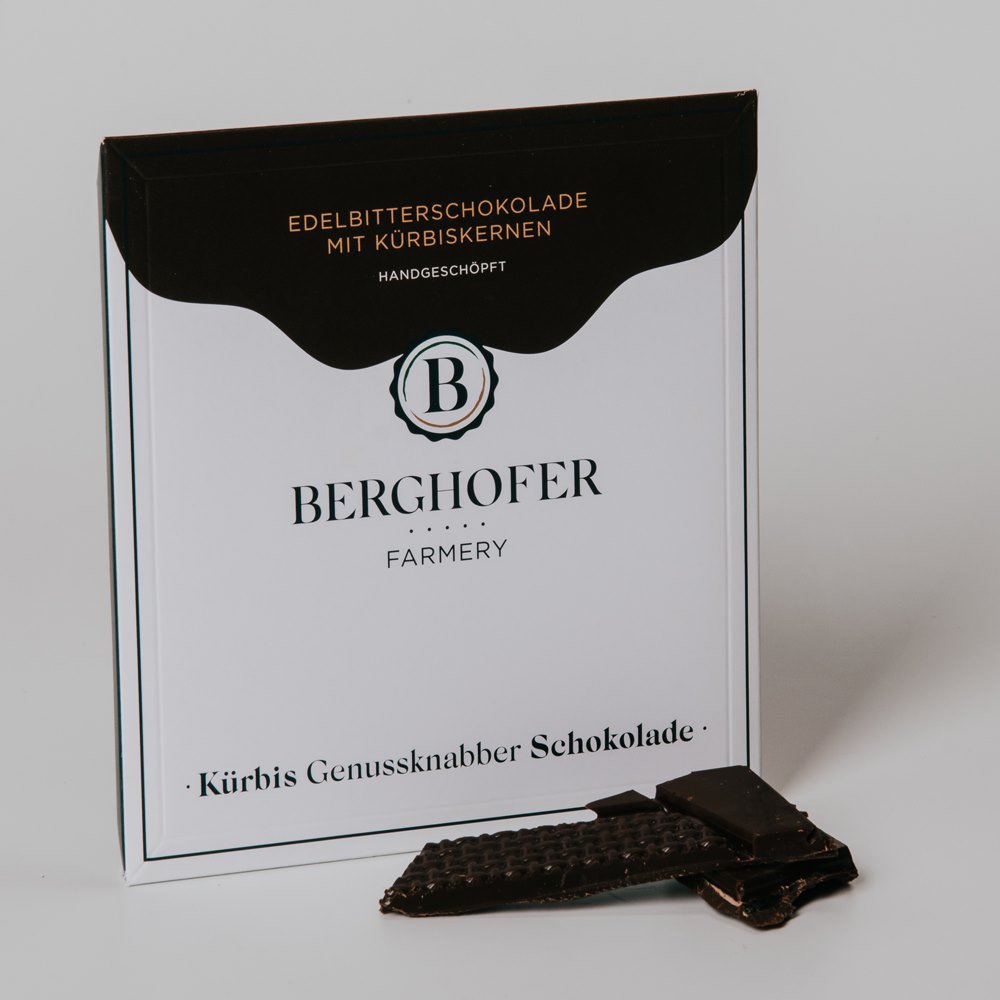 BERGHOFER K�rbiskernschokolade  Edelbitterschokolade 115 g