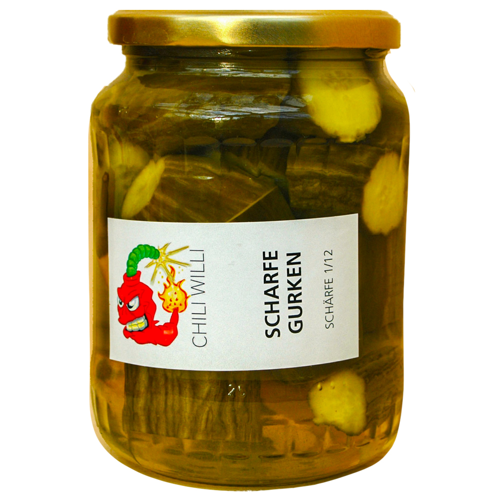 CHILI WILLI Scharfe Gurken 660g