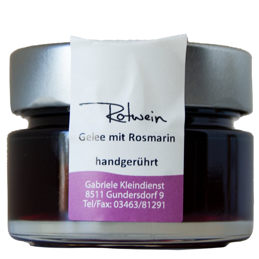 KLEINDIENST Rotweingelee Rosmarin 190 g