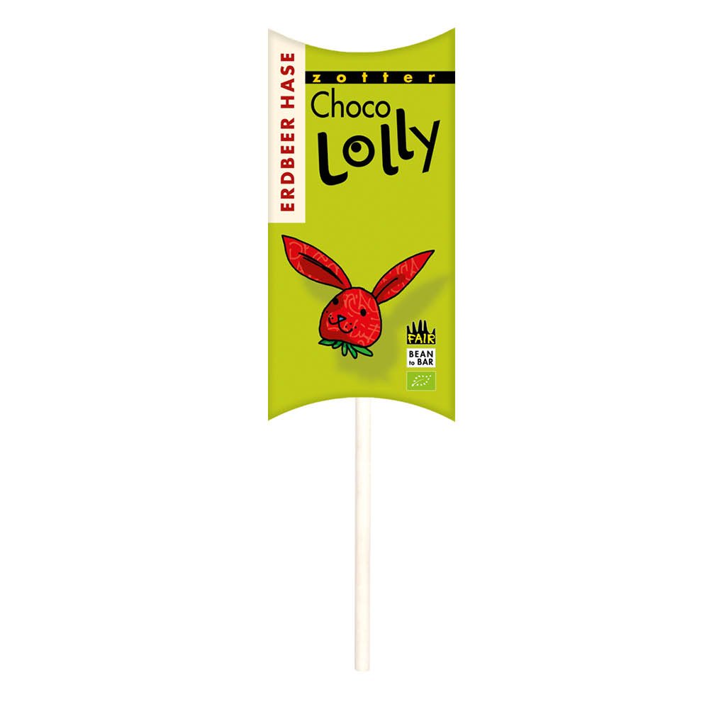 ZOTTER Choco Lolly Erdbeerhase 20g